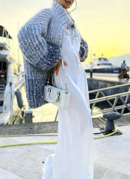 Luxury Elegant Sequined Knit Sweater