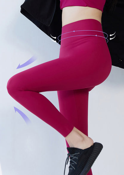 Solid Slim-Fit Yoga Pants